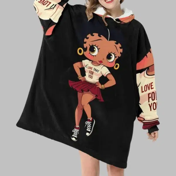 Betty Boop Blanket Hoodie 4