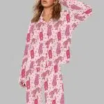 Bohemian Tropical Leopard Art Print Pajama Set