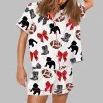 Bulldogs SEC Football Coquette Bow Pajama Set