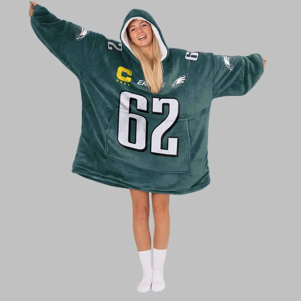 Captain 62 Philadelphia Football Unisex Blanket Hoodie 3