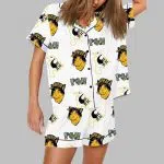 Cat Steelers PGH Art Print Pajama Set