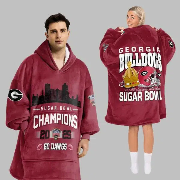 Champions Georgia Football Unisex Blanket Hoodie 1