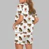 Chicago Dog Hot Dog Art Print Pajama Set 3