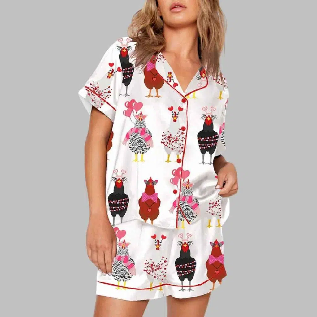 Chicken Valentine Pajama Set 3