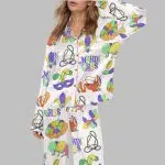 Christian Mardi Gras Satin Pajama Set