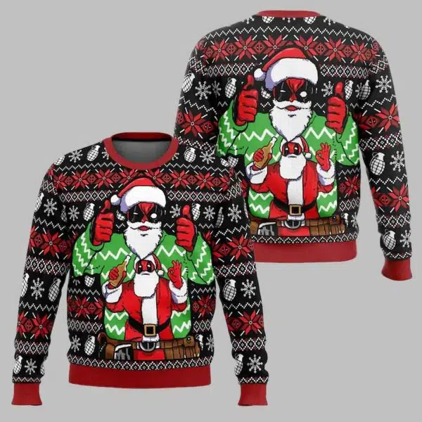 Christmas Deadpool Marvel Ugly Christmas Sweater 1