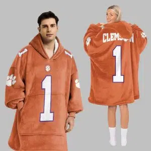 Clemson Football Blanket Hoodie 1