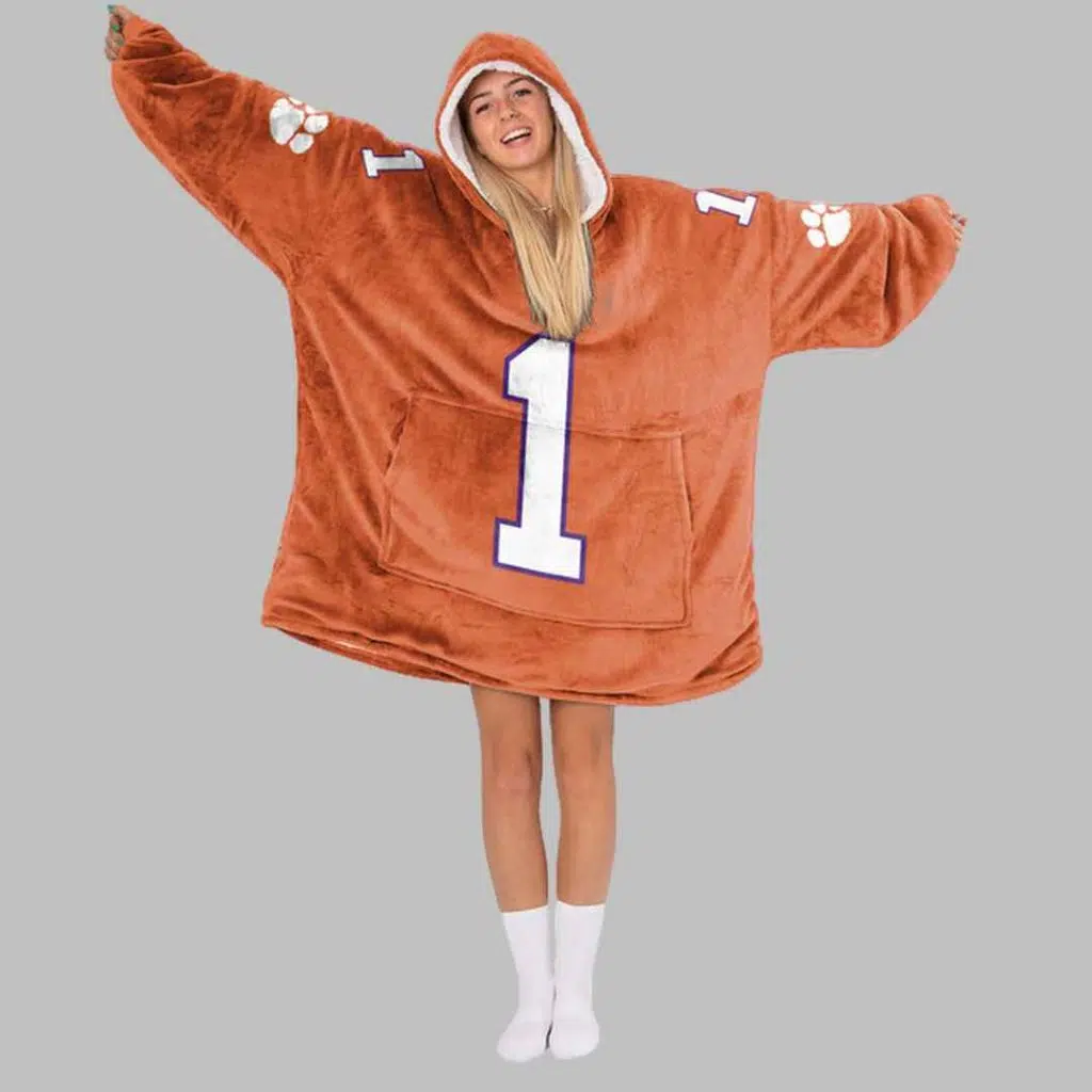 Clemson Football Blanket Hoodie 3