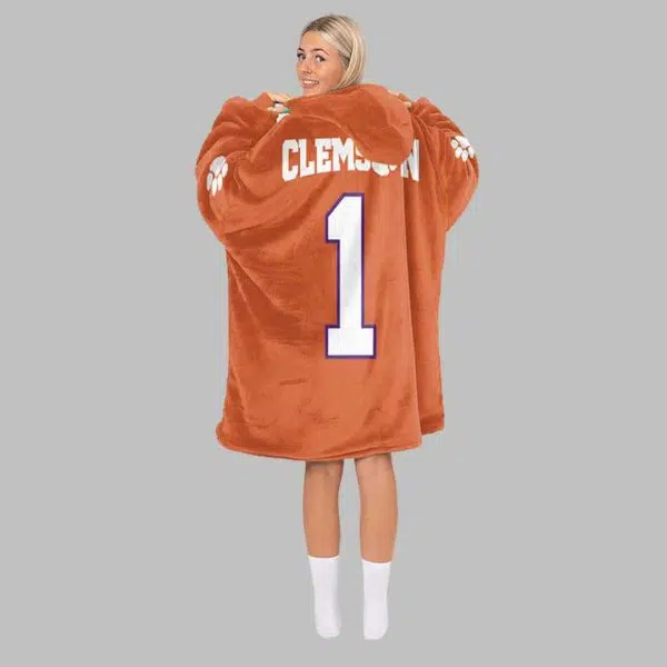 Clemson Football Blanket Hoodie 4