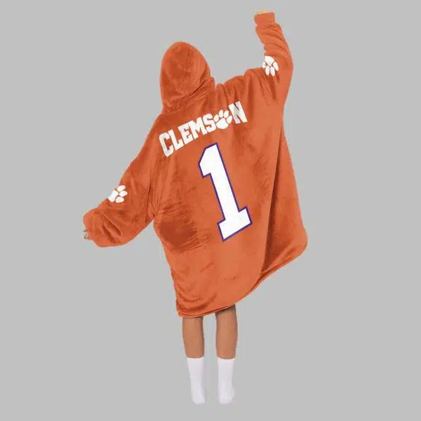 Clemson Football Unisex Blanket Hoodie 4