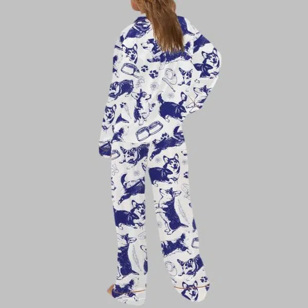 Corgi Mom Satin Pajama Set 4