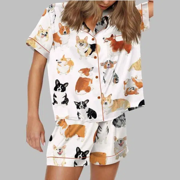 Corgi Print Pajama Set 1