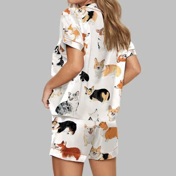 Corgi Print Pajama Set 4