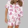 Cowboy Boot And Hat Satin Pajama Set 1