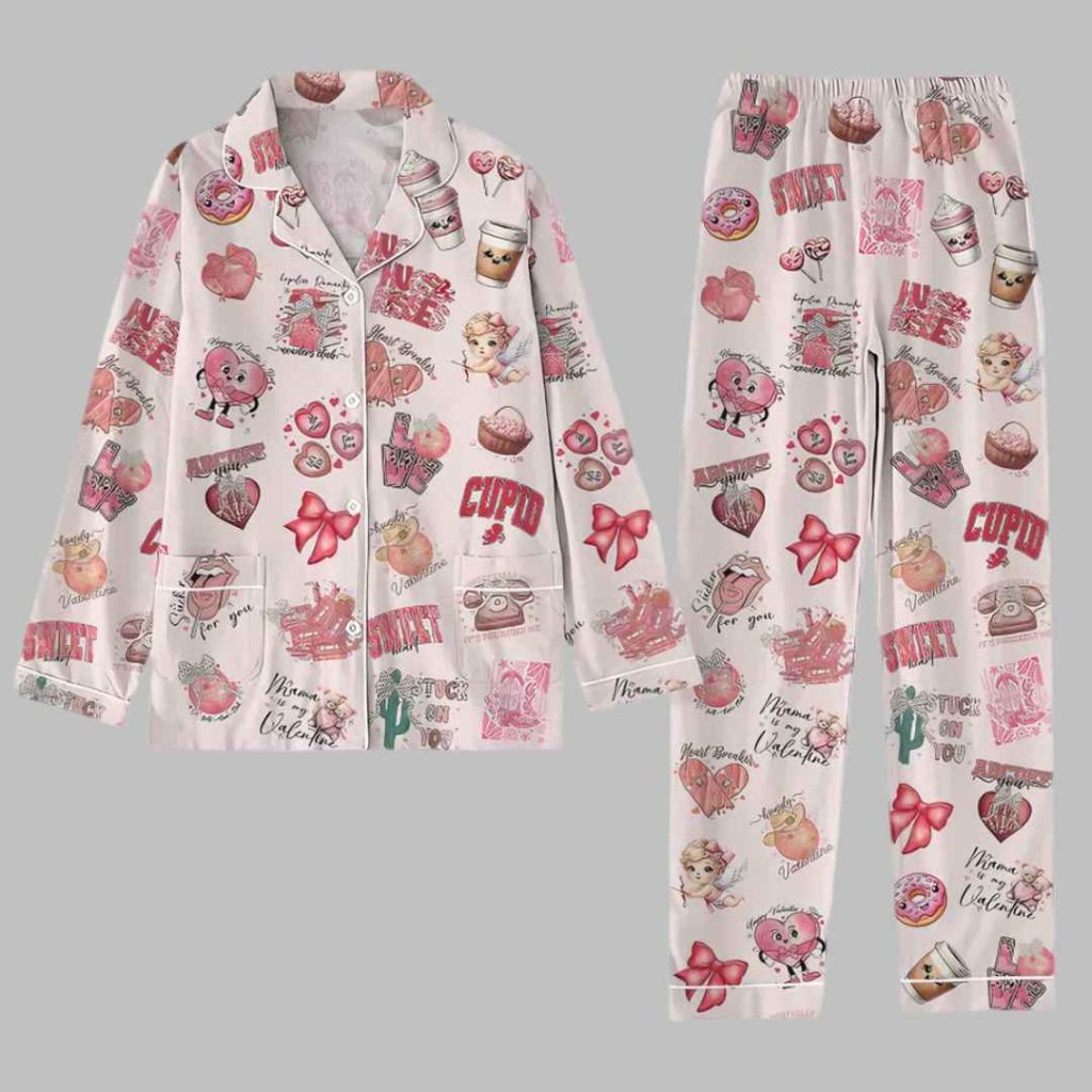 Cupids Coquette Bow Valentine Day Pajama Set 3 Cupids Coquette Bow Valentine Day Pajama Set 3