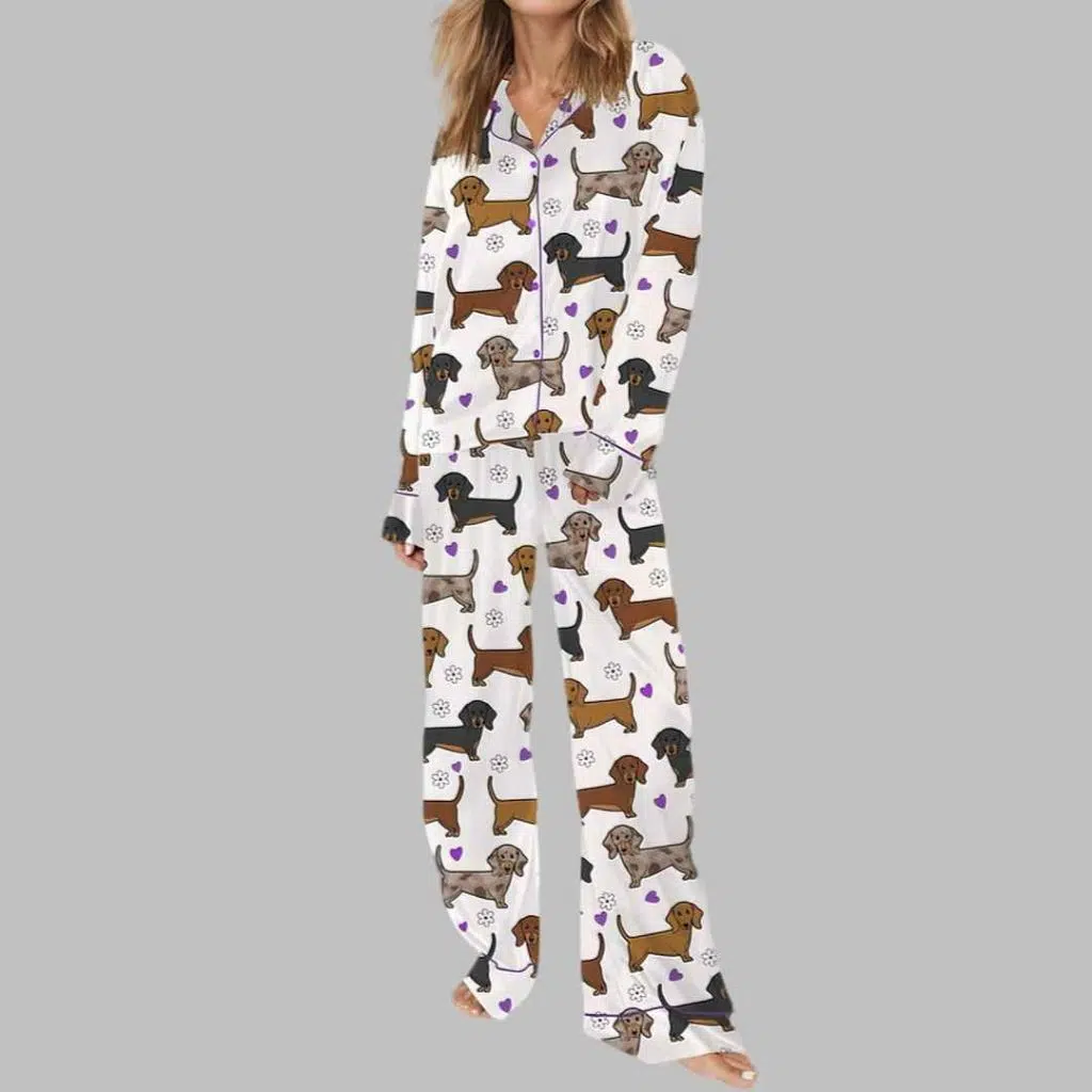 Dachshund Satin Pajama Set 3