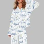 Dachshund Volleyball Cat Health Bow Art Print Pajama Set