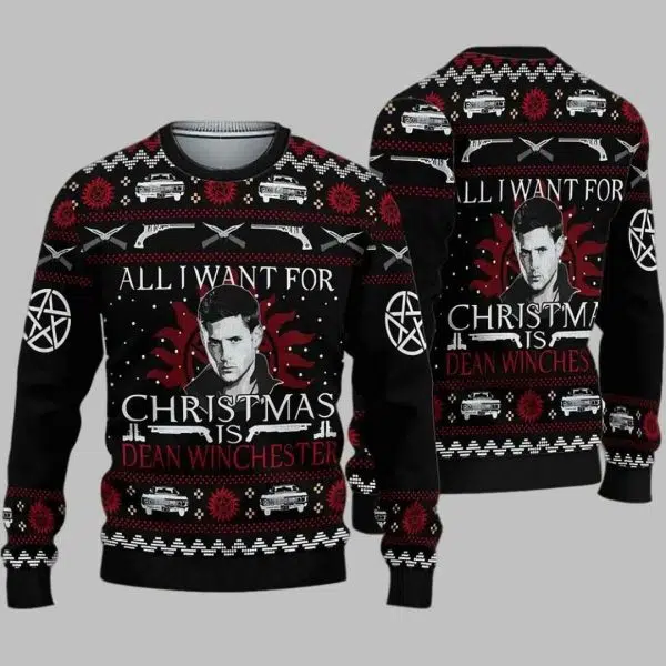 Dean Winchester Ugly Christmas Sweater 3