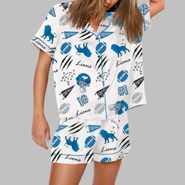 Detroit Football Print Pajama Set 2