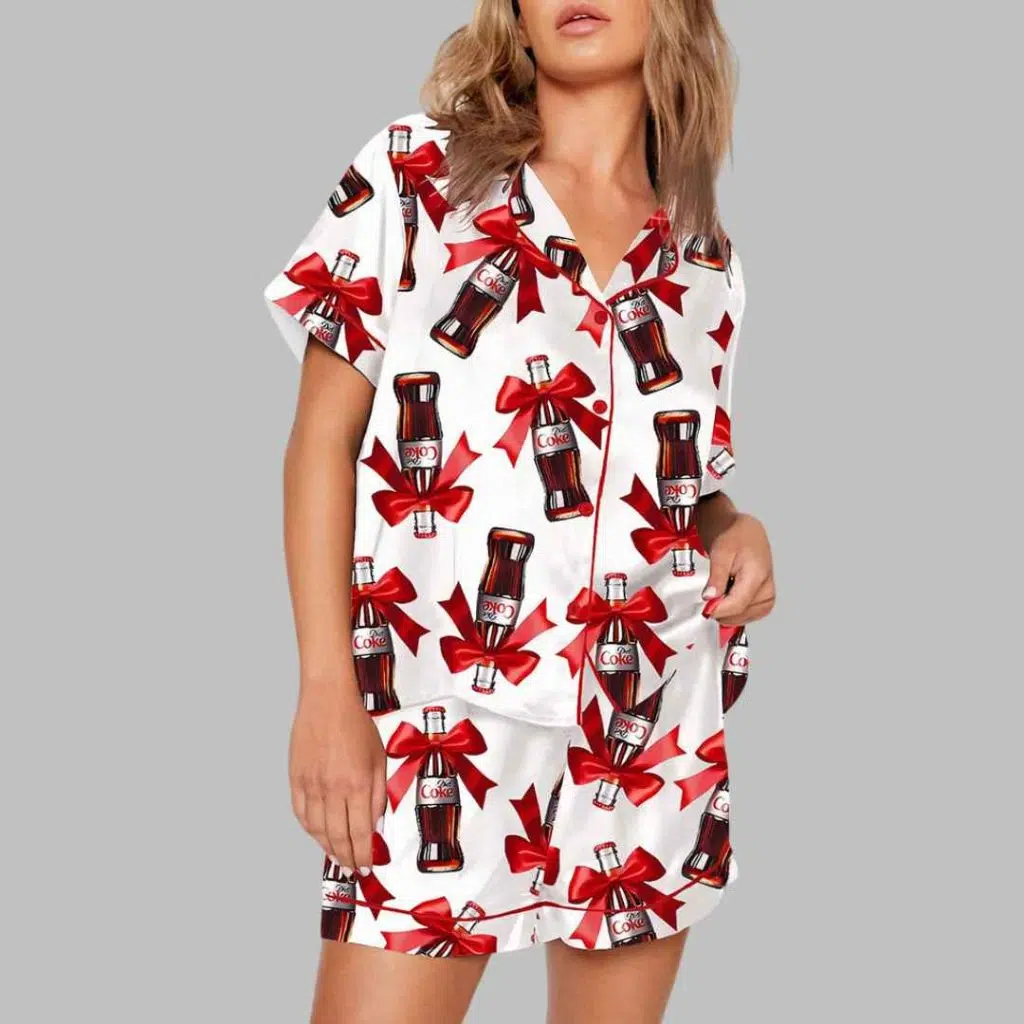 Diet Coke Coquette Bow Pajama Set 3