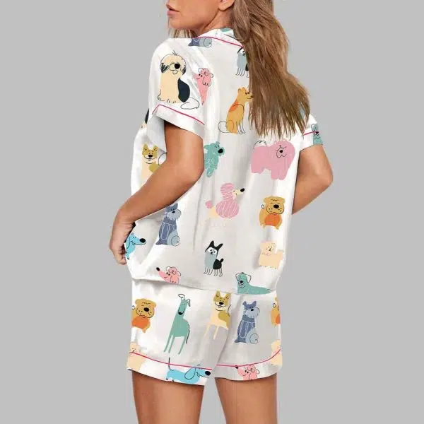 Doodle Dogs Print Pajama Set 4