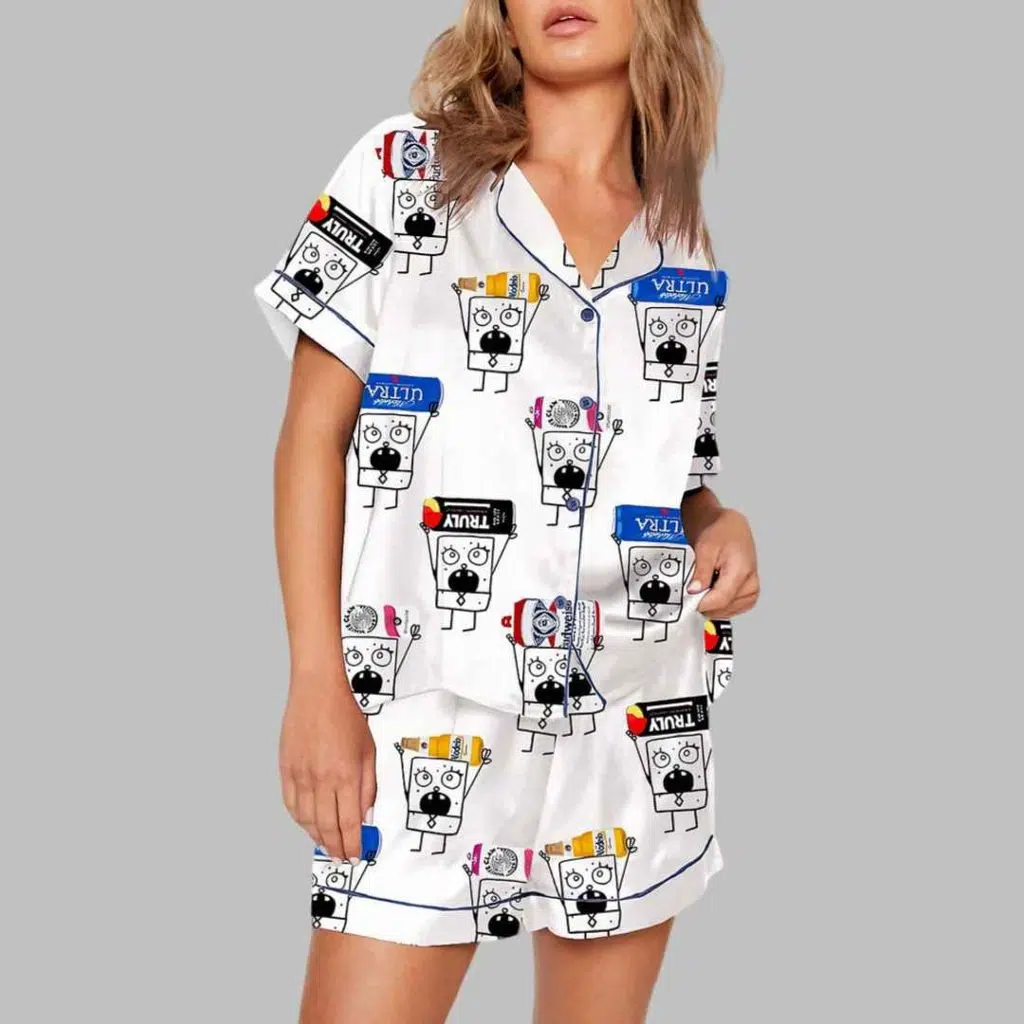 Doodlebob Beer Print Pajama Set 3