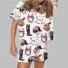 Equestrian Bow Satin Pajama Set 2