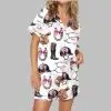 Equestrian Bow Satin Pajama Set 3