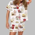 Fast Food Chicken Nuggets Happy Drinks Pajama Set