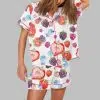 Fruit Print Pajama Set 2