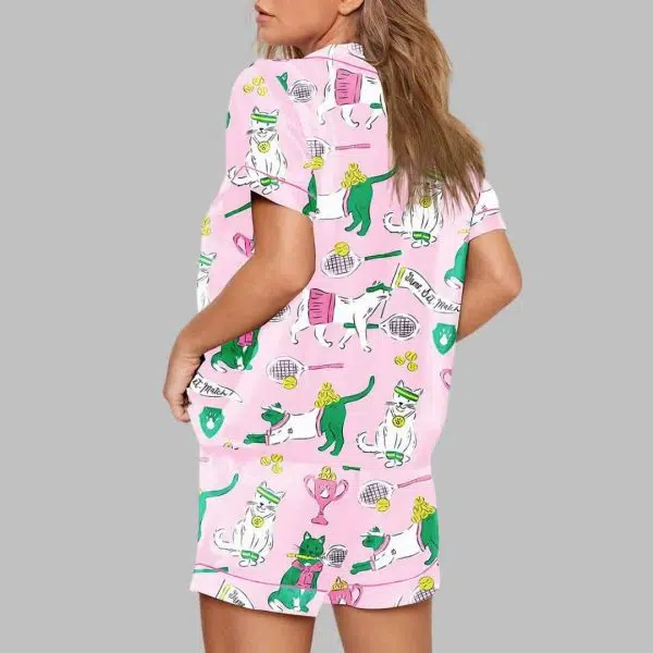 Funny Tennis Cat Pajama Set 3