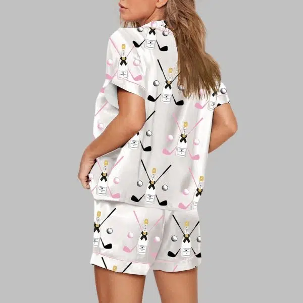 Golf Party Par Print Pajama Set 4