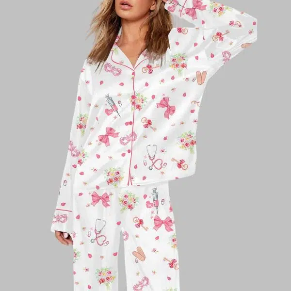 Healthcare Nurse Valentines Day Pajama Set 3