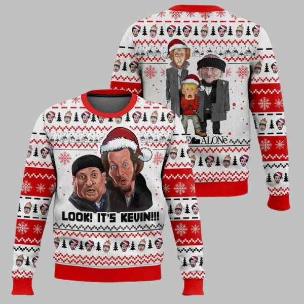 Home Alone Look It's Kevin Christmas Ugly Christmas Sweater 2