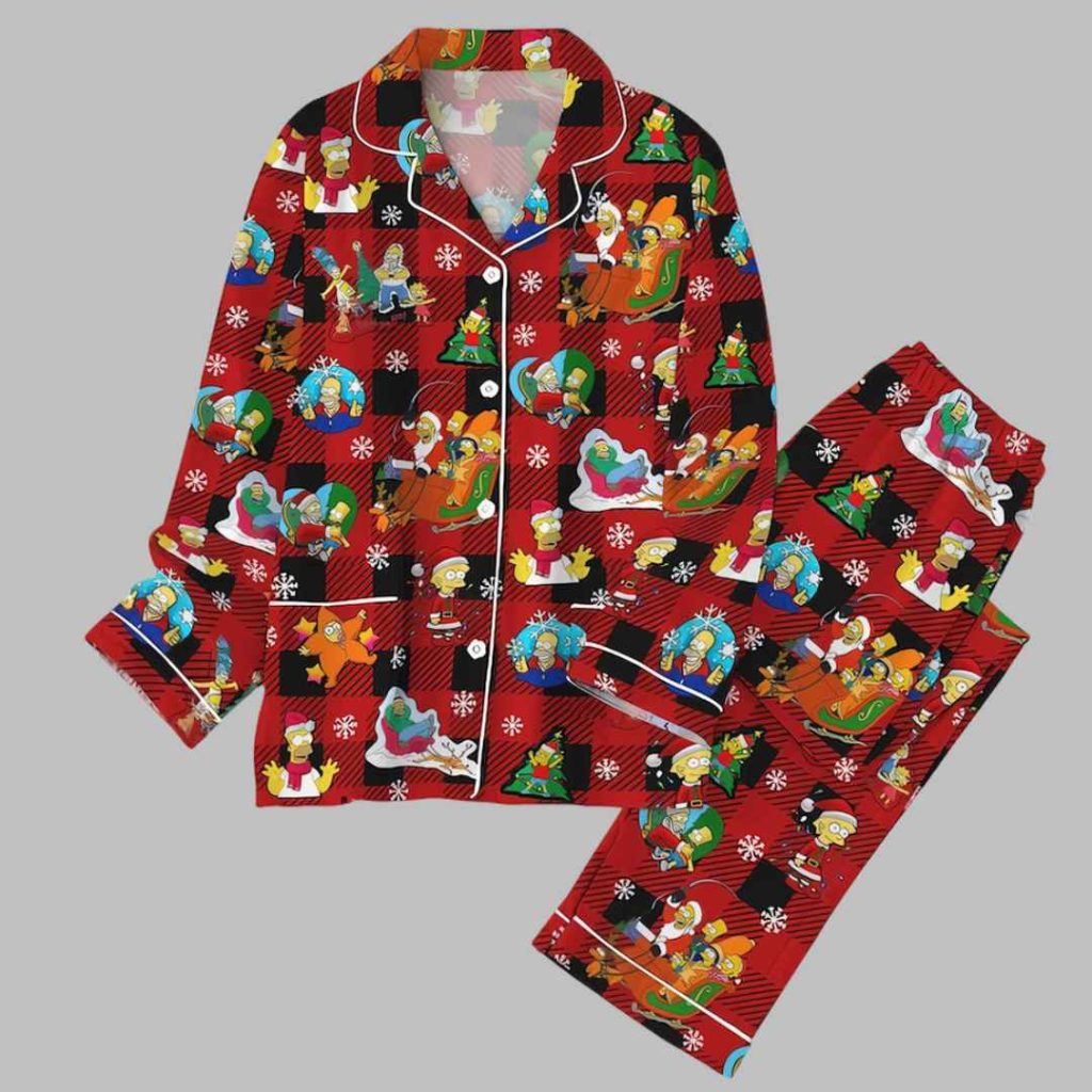 Homer Simpson Santa Family Pajamas Set 2