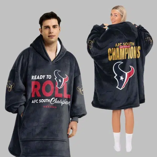 Houston Football Unisex Blanket Hoodie 1