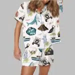 Iceland Travel Satin Pajama Set