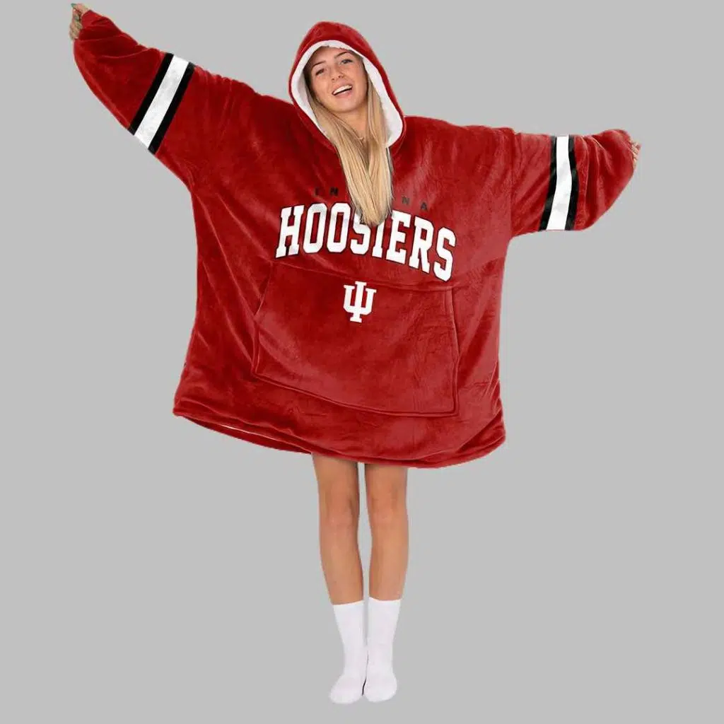 Indiana Football Unisex Blanket Hoodie 4