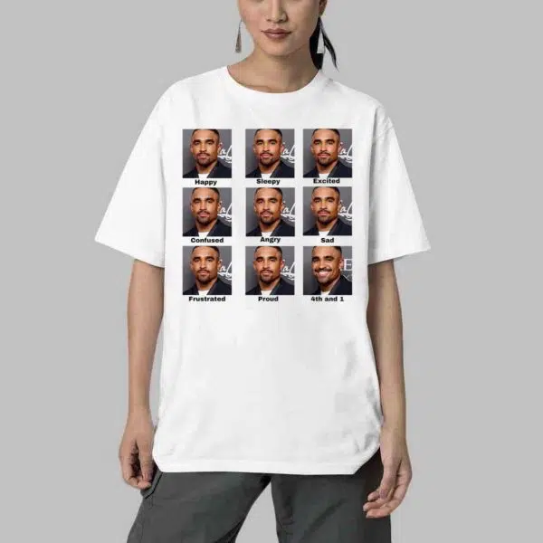 Jalen Hurts Faces 4th And 1 Shirt 4