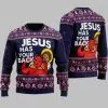 Jesus Has Your Back Ugly Christmas Sweater 3