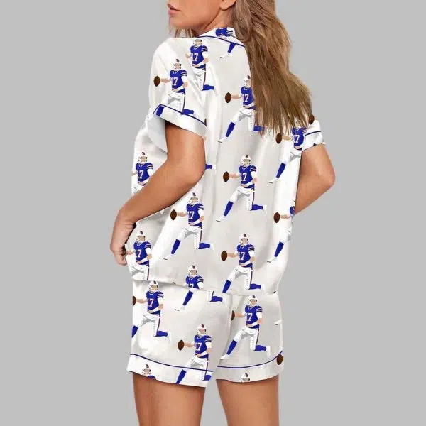 Josh Allen Buffalo Football Pajama Set 4