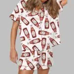 Ketchup Bottle Satin Pajama Set