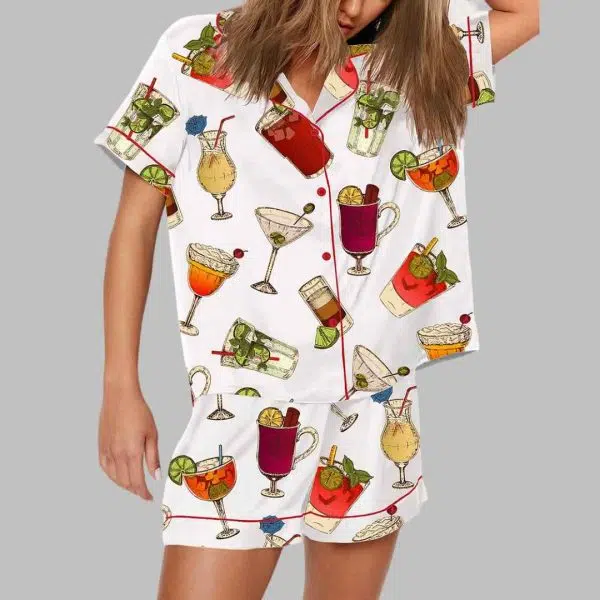 Kinds Of Espresso Martini Wine Pajama Set 2