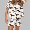 Longhaired Dachshund Satin Pajama Set 2