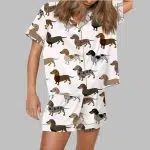 Longhaired Dachshund Satin Pajama Set