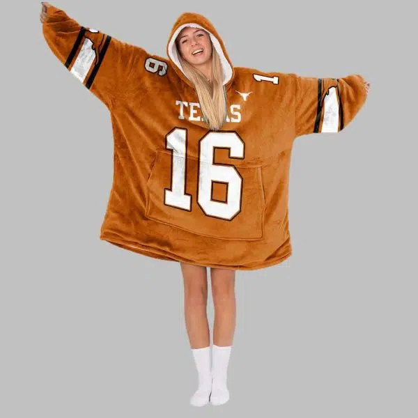 Longhorns Football Unisex Blanket Hoodie 3