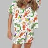 Mardi Gras Cajun Animal Trio Satin Pajama Set 2