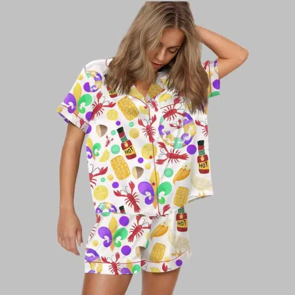 Mardi Gras Crawfish Pajama Set 2