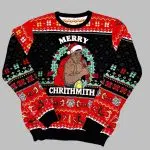 Mike Tyson Merry Chrithmith Kith My Ath Christmas Knitted Ugly Christmas Sweater
