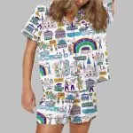 New Orleans Mardi Gras Travel Pajama Set